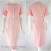 60s Slim Pink Shirtwaist - front and back without belt