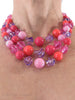 Vintage triple strand necklace - on a person