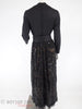 70s Black Sequin Maxi Dress - med