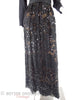 Robe Maxi à Paillettes Noires des Années 70 - med