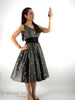 50s Black and White Polka Dot Party Dress - sm