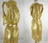 60s Gold Belted Mod Cocktail Dress