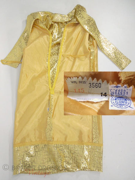 slim fit dress slacks Gold Hologram Tango-Paso Doble Dress | Size 5/6-9/10 main image 0