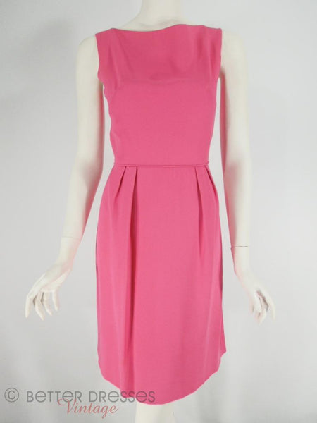 60s 2-piece dress in fuchsia pink