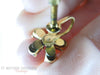 1940s Pink Rhinestone Flower Screwback Earrings - maker's mark