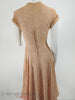 40s Peach Beige Lace Dress at Better Dresses Vintage - back view