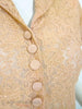 40s Peach Beige Lace Dress at Better Dresses Vintage - bodice details