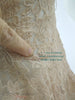 40s Peach Beige Lace Dress at Better Dresses Vintage - break in lace