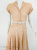 40s Peach Beige Lace Dress at Better Dresses Vintage - shown with a modern belt