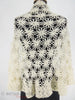50s Baar & Beards  Top Hits Cream Crochet Shawl at Better Dresses Vintage - back view