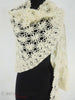 50s Baar & Beards  Top Hits Cream Crochet Shawl at Better Dresses Vintage - worn as a wrap