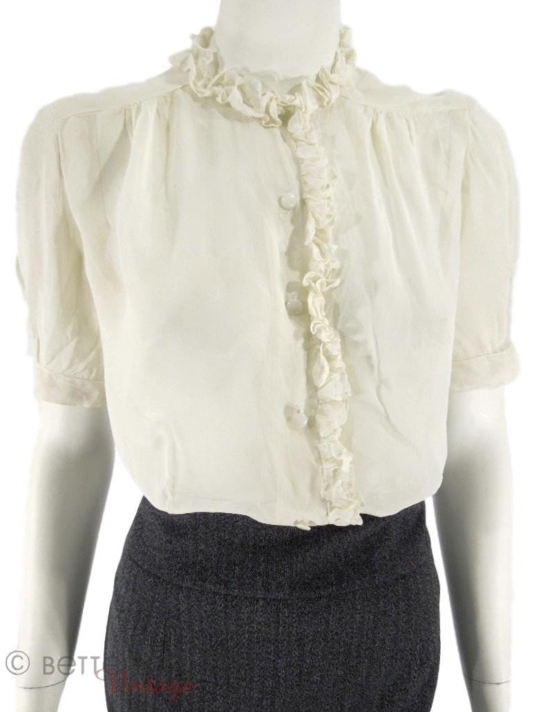 30s/40s Ruffled Blouse