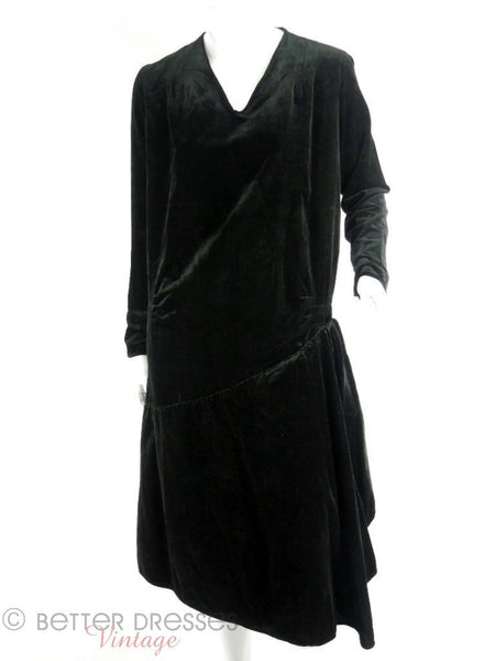 Velvet Silk Dress at Better Dresses Vintage - front view
