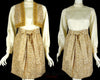 60s Gold Mod Dress + Vest Set