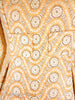 60s Malcolm Starr Peach Brocade Mini Dress at Better Dresses Vintage. center detail