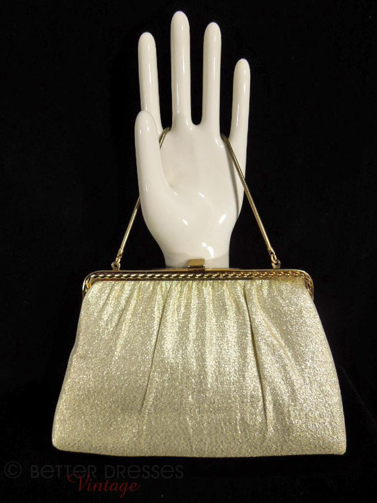 Handbag/clutch Gold,50-70s,evening handbag,vintage,handbags