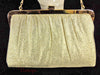 1950s Evening Bag in Gold Fabric - bk
