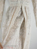 Vintage 60s Lillie Rubin lace wedding gown maxi dress at Better Dresses Vintage. - front pleat held open