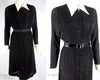 70s Black Metallic Knit Dress
