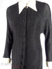 70s Black Metallic Knit Dress