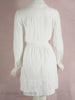 1970s 70s White cotton eyelet shirtwaist dress at Better Dresses Vintage - back