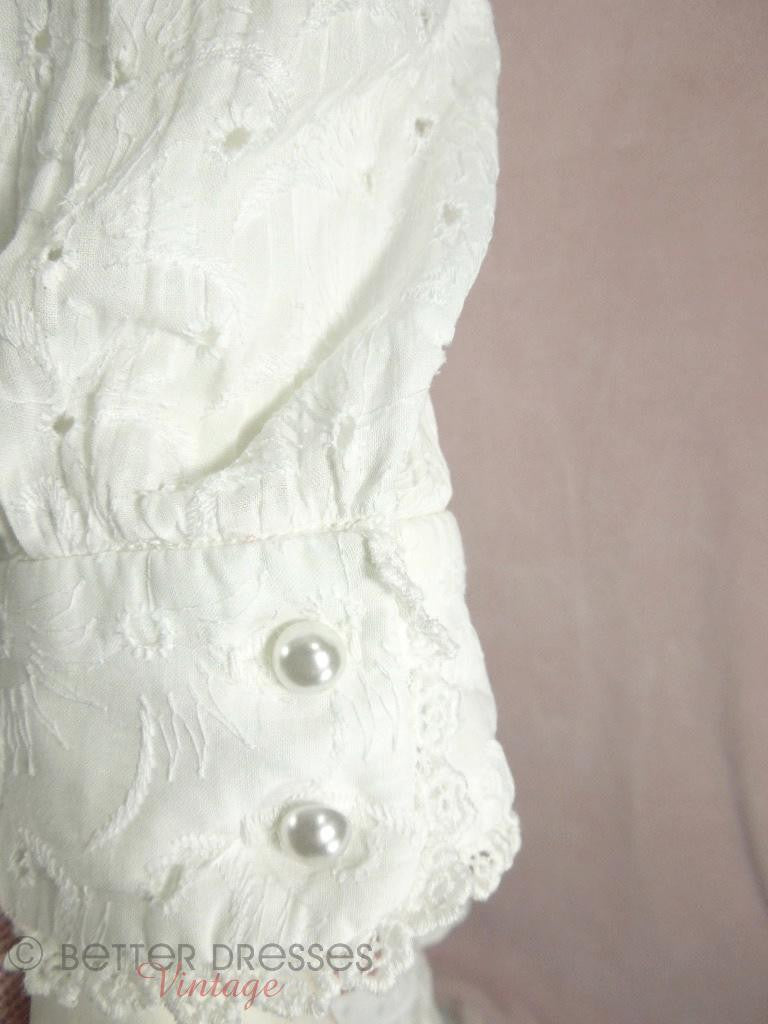 70s White Eyelet Shirtwaist Dress Better Dresses Vintage 70s White Eyelet Shirtwaist Dress Better Dresses Vintage