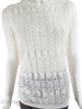 60s Cream Knit Sweater Top - front view