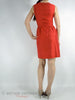 50s/60s Red Silk Sheath Dress - xs, sm