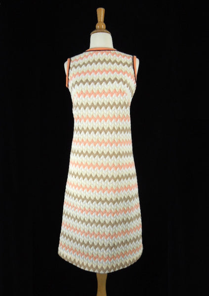 60s/70s Zig Zag Shift Dress