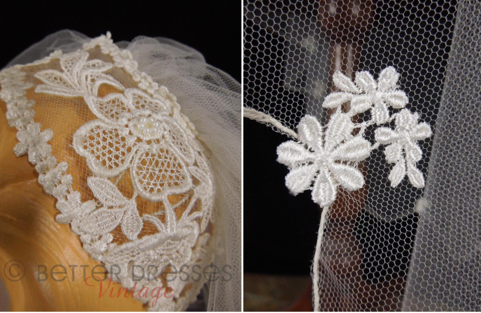 TORIANA  Victorian Vintage Wedding Veil Bridal Headpiece Antique Lace –  The Feathered Head