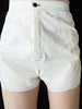 50s High-Waist Shorts - on a person, front