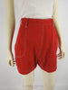 40s/50s Red Denim High-Waist Shorts