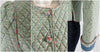 Vera Bradley Indiana Mist Green Quilted Jacket - details