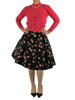 50s Flannel Circle Skirt - With Crinoline Front View