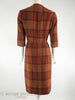 50s Plaid Wool Dress - back view