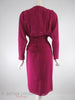 80s Raspberry Crepe Cocktail Dress - back view