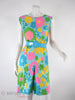 60s Floral Romper - with blue belt (not included)