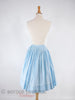 50s/60s Light Blue Full Skirt - back view, no belt