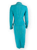 Back view of 50s Turquoise Skirt Suit