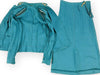 Tailleur jupe des années 50 en bleu turquoise - xs, sm