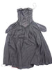 Robe de soirée bustier en velours noir des années 80 - sm