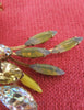 50s Large AB Opal Leaf Brooch - detail