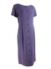 50s Purple Day Dress - Angle view