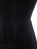 50s/60s Low-Back Black Velvet Dress - seams (lightened)
