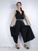 60s/70s Black Nylon Lounging Jumpsuit