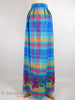 80s Maxi Skirt in Bright Plaid