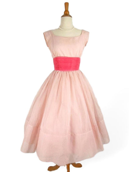 50s pink party dress