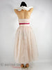 50s Pink Strapless Tea-Length Party Dress