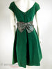 50s Green Velvet Party Dress