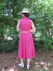 40s/50s Fuchsia Sundress - back, no crinoline